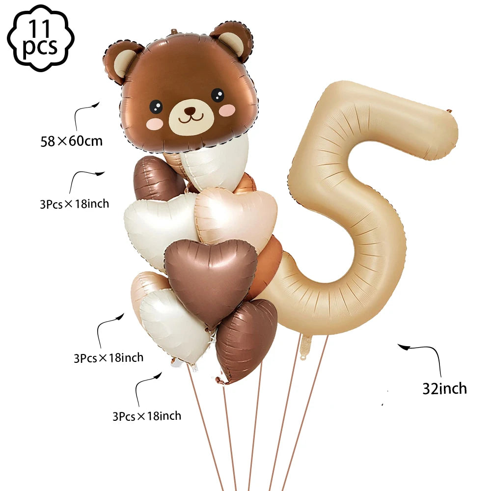 Brown Teddy Bear Party Baby Shower Supplies