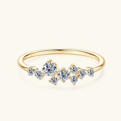 925 Ring Cluster Moissanite Sterling Silver Wedding Engagement Finger Rings Fashion Band for Women Fine Jewelry 925