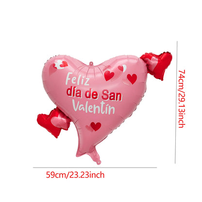 10‑Pack 18" “Te Amo” Heart Foil Balloons – Valentine’s Day & Wedding Helium Decorations