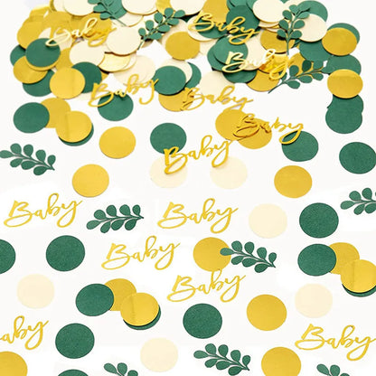 100/200Pcs Little Cutie Orange Baby Shower Confetti Decoration with Gold Baby Confetti for Gender Reveal Tangerine Party Decor