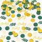 100/200Pcs Little Cutie Orange Baby Shower Confetti Decoration with Gold Baby Confetti for Gender Reveal Tangerine Party Decor