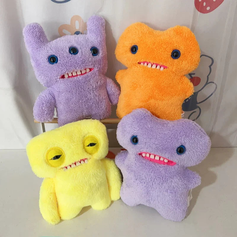 22cm Funny Ugly Teeth Monster Plush Toys Stuffed Anime The Block Monster Plushies Squirm Rainbow Crazy Rabbit Peluche Xmas Gifts