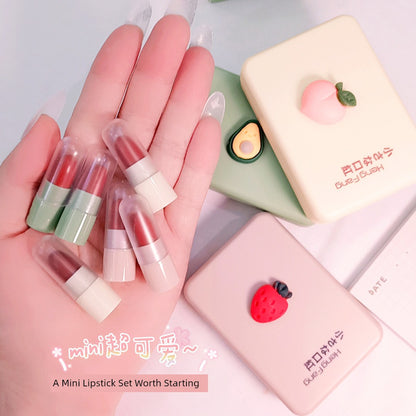 Sample Fruit Yellow Skin White Portable Lipstick in a Box