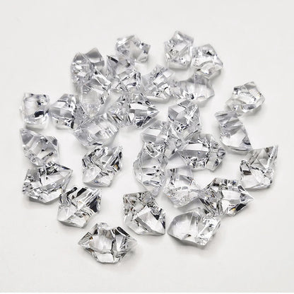 100pcs-200PCS/lot 25X18mm Acrylic Crystal Ice Rock Stones Vase Gems For Wedding Party Decor Confetti Table Scatter Beads