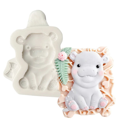 Cute Elephant Silicone Sugarcraft Mold Cookie Cupcake Chocolate Baking Mold Fondant Cake Decorating Tools