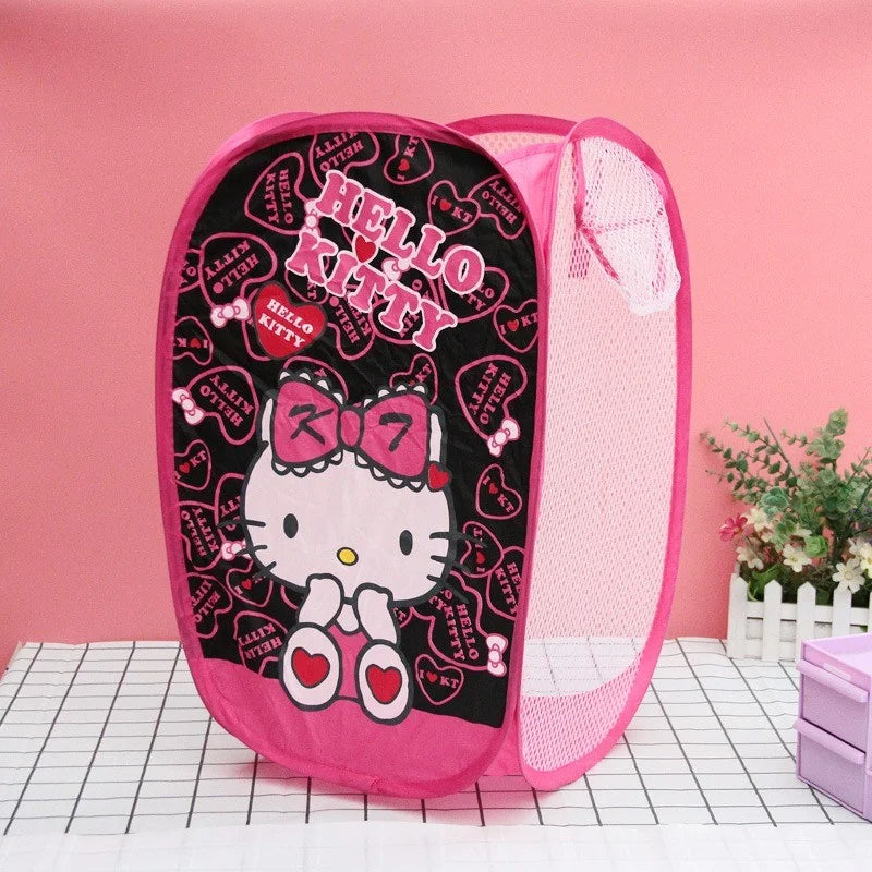 Sanrio Laundry Basket Hello Kitty Kuromi Mymelody Cinnamoroll Animation Peripheral - Foldable Clothes Storage