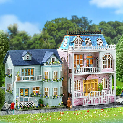 DIY Wooden Doll Houses Mini Assembly Handmade Small House Creative Scene Decoration DollHouse For Toys Birthday Gifts