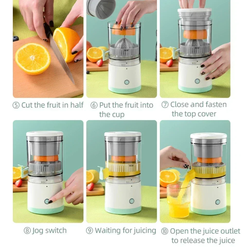 Portable USB Electric Citrus Juicer & Mini Fruit Blender for Travel