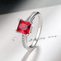 925 Sterling Silver Rings Size 5#-10# Quadrate Zircon High Quality For Women Fine Wedding  Jewelry Accessories Party Gifts