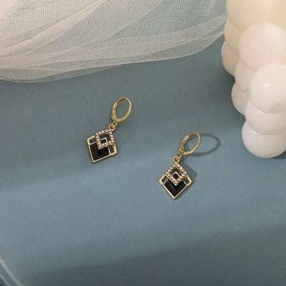 Women's Pendants Hanging Earrings Gold Color