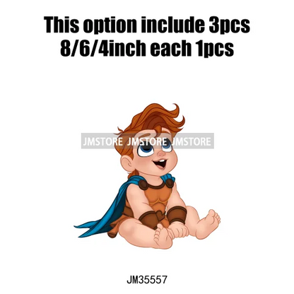 Love Cute Cartoon Little Baby Princess Girls Character Iron on DTF Transfers Washable Stickers Ready to Press for Clothes Bags