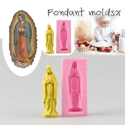 Virgin Mary Fondant Cake Molds Soap Chocolate Mould For Kitchen Baking