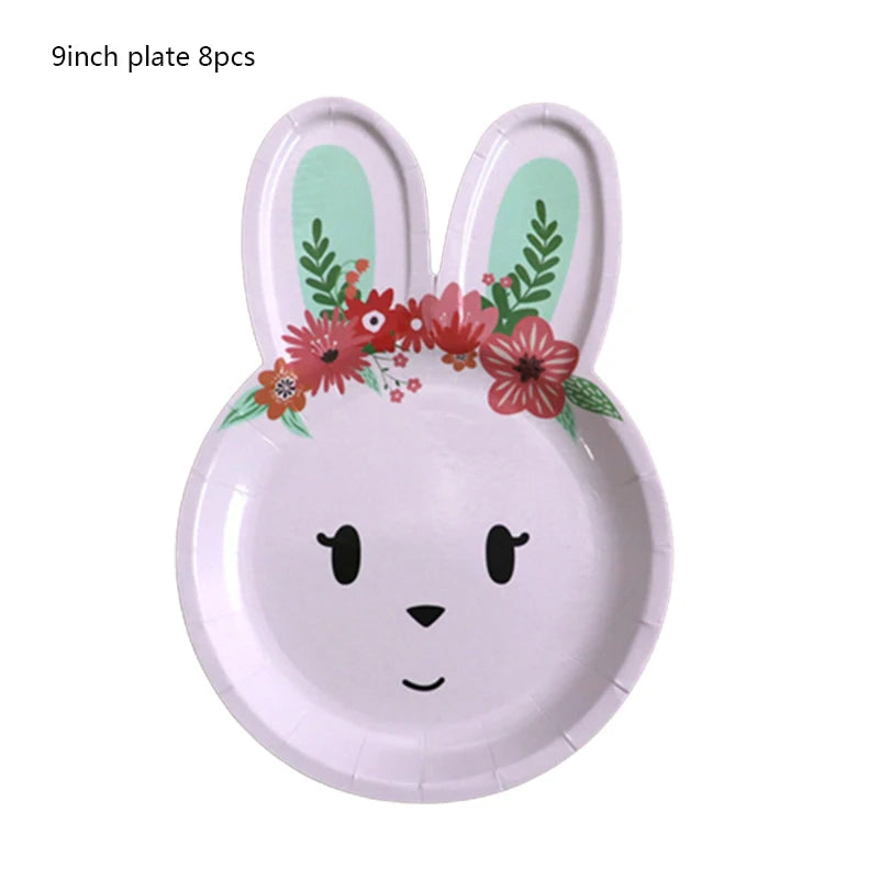 Easter Bunny Egg Party Supplies – Disposable Tableware & Kids Favors