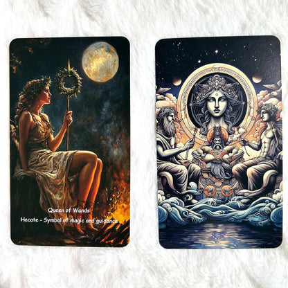 78PCS 70*120mm Tarot Greek Mythology Divination Rune Board Game Classic Innovative Theme Illustration Keywords