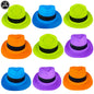 UV Neon Glow Party Hats – Blacklight Fluorescent Plastic Hats for Kids & Adults