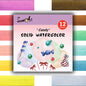 12Color Skin/Ocean/Candy/Morandi Solid Watercolor Set