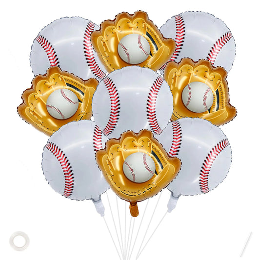 9pcs 23 Inch Baseball Party Decorations Sports Foil Balloons Birthday Baseball Theme Celebration Party Decorations