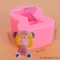 Bear Silicone Mold Cake Topper Fondant Chocolate Candy Cupcake Baking Cake Decorating Tools Polymer Clay Gum Paste Mold