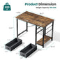 JHK 47IN Computer Desk with 2 Drawers For Study Office Gaming Wood Table with Adjustable Position Drawers Modern Work Table