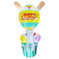 Easter Inflatable Outdoor Toys Easter Bunny Family Eggs Carrot with Build-in LEDs Blow Up Decorations for Party Yard Garden Lawn