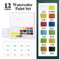 Watercolor Paint Set with Water Brush Pens --12/24/36/48 Colors