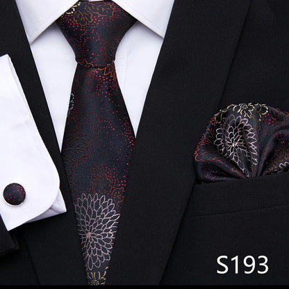 Tie Pocket Squares Cufflink Necktie Set
