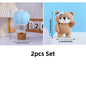 New Hot Air Balloon Cake Decoration Pink Blue Bear Cake Topper for Boy Girl Baby Shower Kids Happy Birthday Party Supplies Gifts