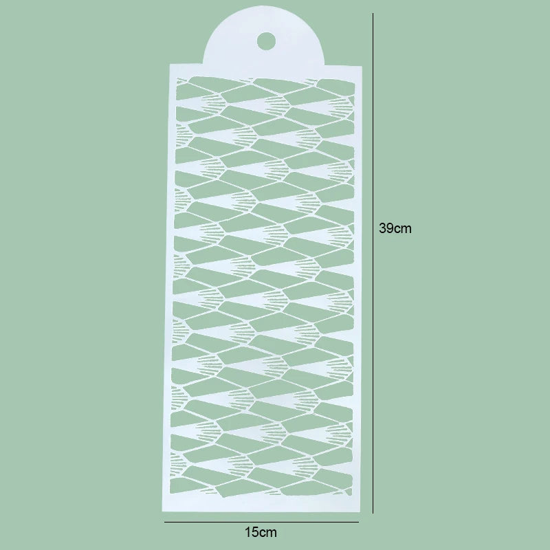 FAIS DU Fondant Cake Mesh Stamps Stencils For DIY Craft Making Wedding Cake Design Plastic Spray Template Cookie Painting Mold