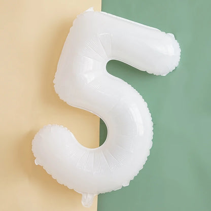 40‑Inch Yellow & White Macaron Daisy Number Foil Balloon