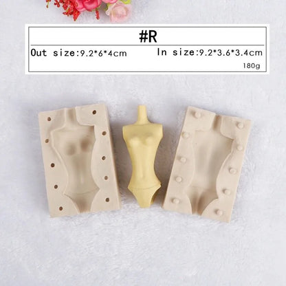 3D Doll Body Silicone Mold Fondant Chocolate Cake Decorating Tool DIY Clay Soft Pottery Doll Human Body Hand and Feet Mold