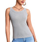 1/3 Pcs Ladies Solid \ Suspender Vest Sexy Round Neck Sleeveless T-shirt Comfortable And Fashionable Women And Teenagers Vest