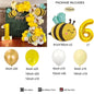 Cute Bee 32‑Inch Gold Number Balloon Garland Set for Kids’ Parties