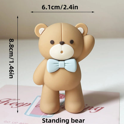 New Hot Air Balloon Cake Decoration Pink Blue Bear Cake Topper for Boy Girl Baby Shower Kids Happy Birthday Party Supplies Gifts