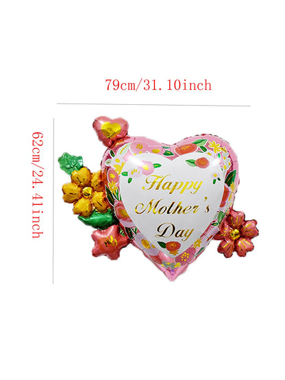 Mother's Day Decorations Balloons I Love You Mom Happy Mother's Day Aluminum Film Balloons Mothers Gifts