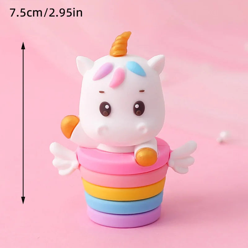 9‑Piece Unicorn Rainbow Cake Topper Set – Unicorn, Clouds, Stars & Happy Birthday Decorations for Girls’ First Birthday Party