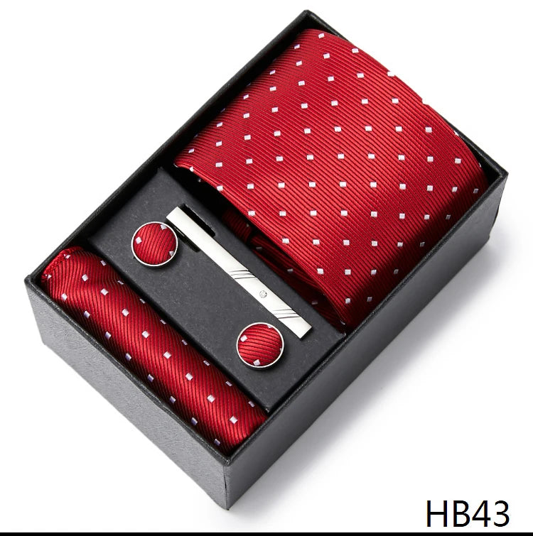 Men's  Tie Pocket Squares Necktie Box Set