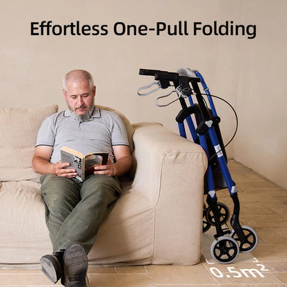 Christmas Gifts, Walkers For Seniors, Maidesite Rollator Walker With Seat, Max 380 Lbs, Avant Walkers With Ergo Seat & Backrest,