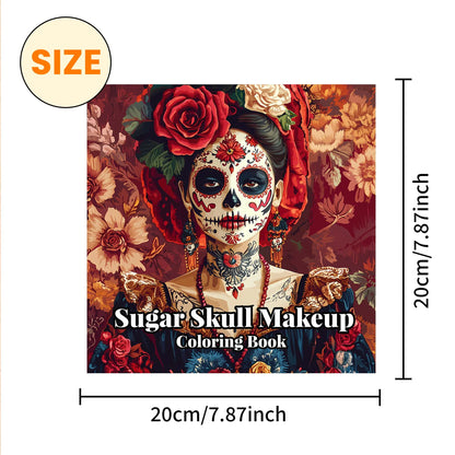 1pc 24 Pages Skull in Makeup Theme Coloring Book Art Craft Creative Expression Ideal Gift for Teens Adults
