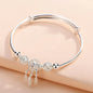 925 Sterling Silver Full-blown Flowers Bracelet