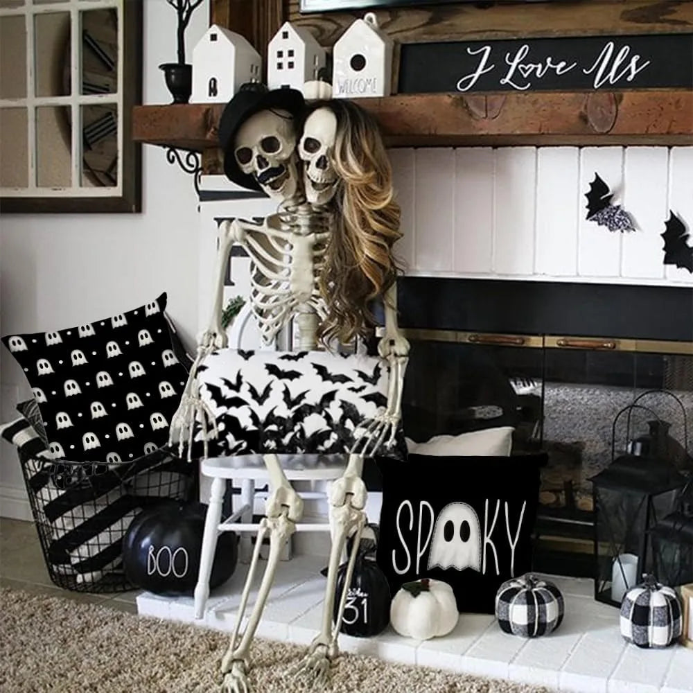 Spooky Halloween Pillowcases: Ghosts, Spider, and Boo! Designs Sofa cushion cover