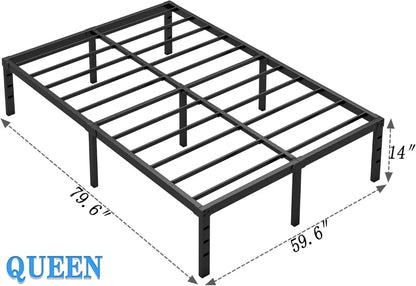 Metal Bed Frame-Simple and Atmospheric Heavy Duty Frame Bed, Sturdy