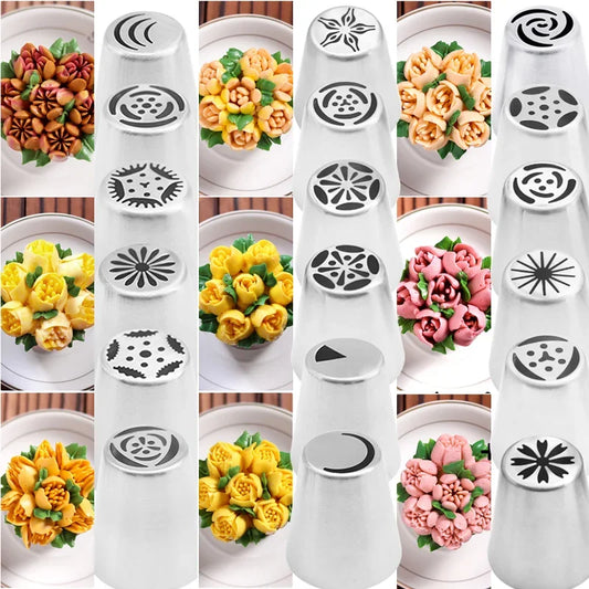 Russian Tulip Icing Nozzles – Flower Piping Tips for Cupcakes & Pastry Decorating