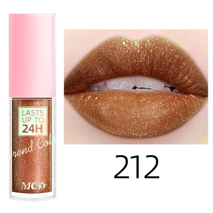 Glitter Lip Glaze Long Lasting Waterproof Liquid Lip Gloss Lipstick Makeup 18 Colors