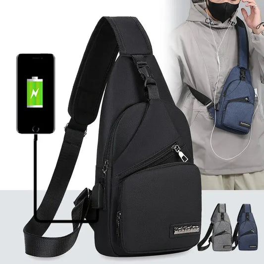 Men's One Shoulder Crossbody Bag Large Capacity Outdoor Sports Leisure Fashion Backpack