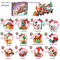 Christmas Micro Building Block Series Santa Claus Reindeer Puzzle Assembling Bricks Table Decoration