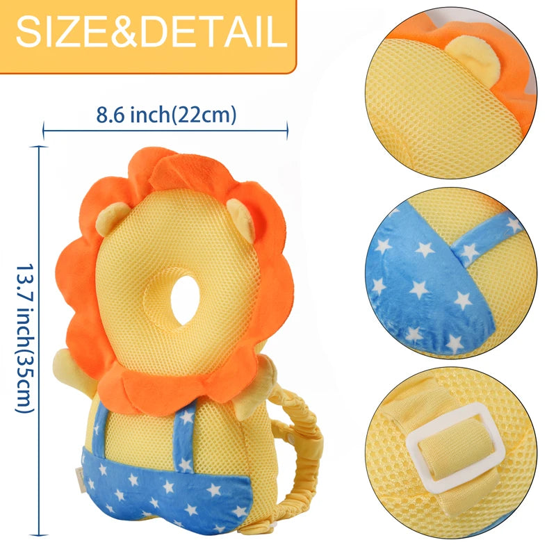 Toddler Baby Head Protection Cushion Backpack Wear Pillow For Kids 0-3 Y Children Protective Cushion Rabbit Security Pillows