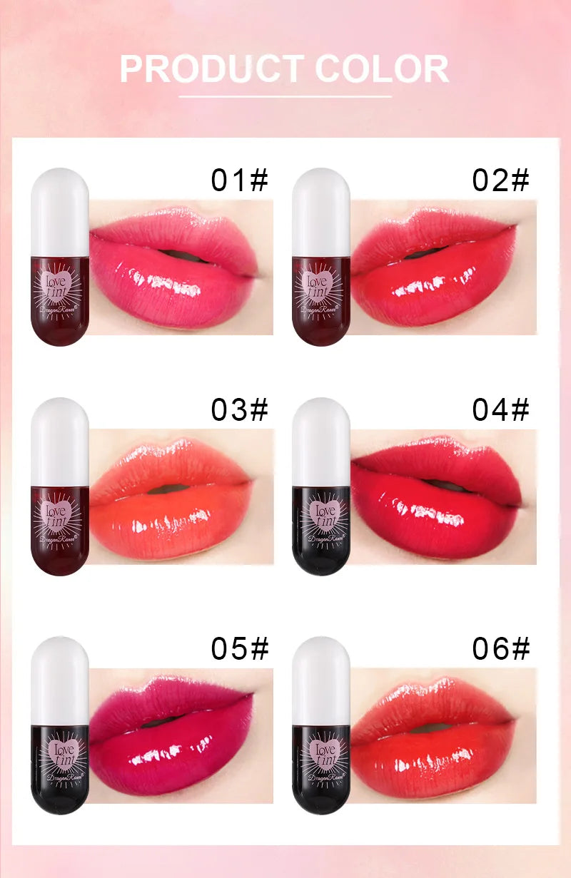 Lip Dye Liquid Lip Glaze Waterproof Non-Stick Liquid Lipstick 6 Colors Available