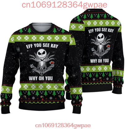 Jack Skellington and Sally Ugly Sweater Men's Women's Tops The Nightmare Before Christmas Ugly Christmas Sweater