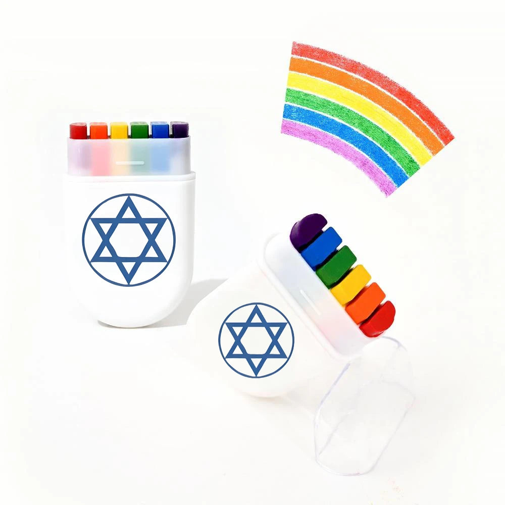 2 Pcs Rainbow Crayon Paint Color Set - Birthday Party Colorful Theme Oil Pastel Accessories, Family Christmas Halloween Gift