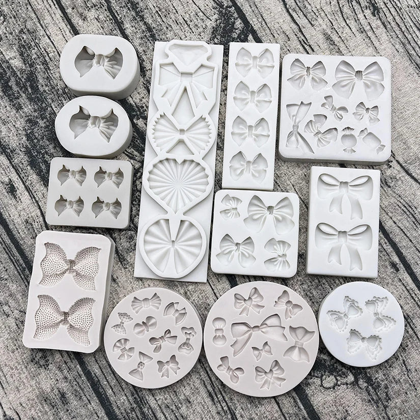 Bow Bowknot Silicone Cake Baking Mold Sugarcraft Chocolate Cupcake Resin Tools Fondant Decorating Tools